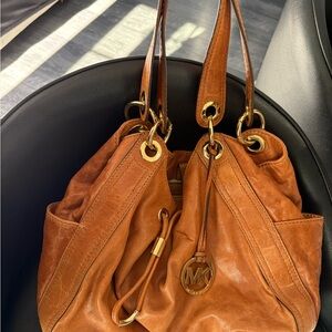Michael Kors Tan Leather Shoulder Bag